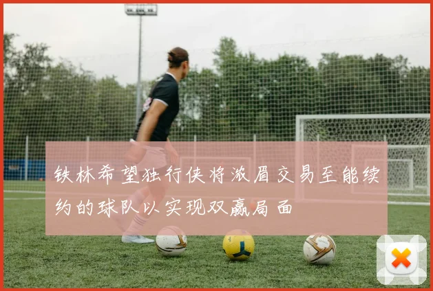 铁林希望独行侠将浓眉交易至能续约的球队以实现双赢局面
